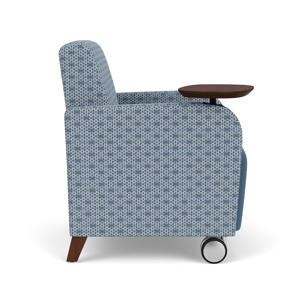 Siena Guest Chair W/ Swivel Tablet And Walnut Legs,RS RainSong Back,MD Titan Seat,RS RainSong Panels